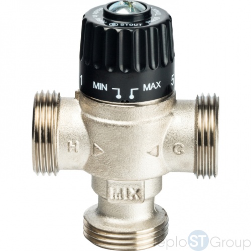 Термостатический смесительный клапан для систем отопления и ГВС 1" НР 30-65°С KV 2,3 - STOUT фото 2
