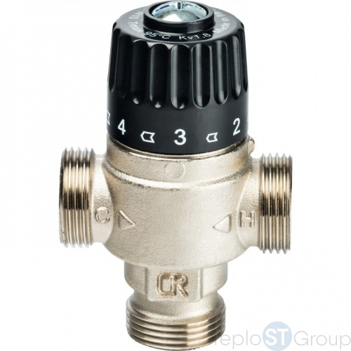 Термостатический смесительный клапан для систем отопления и ГВС 3/4" НР 30-65°С KV 1,8 - STOUT фото 2