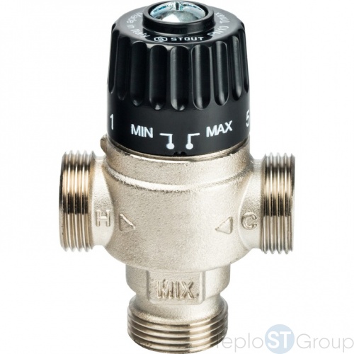 Термостатический смесительный клапан для систем отопления и ГВС 3/4" НР 30-65°С KV 1,8 - STOUT фото 3