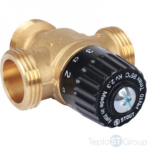 Термостатический смесительный клапан для систем отопления и ГВС 1" НР 30-65°С KV 2,3 - STOUT фото 5